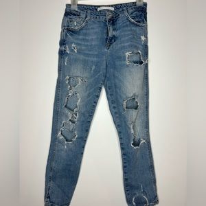 Zara jeans ripped size 32 women